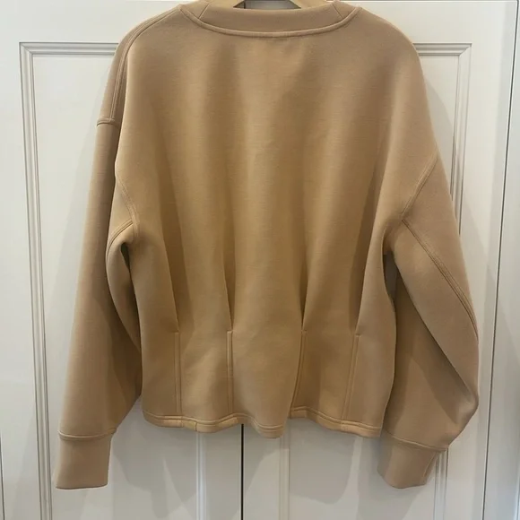 Lululemon Gathered Waist Crew Pullover—Pecan Tan—Oversized—Excellent Condition! - Picture 4 of 5